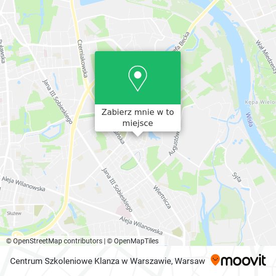 Mapa Centrum Szkoleniowe Klanza w Warszawie