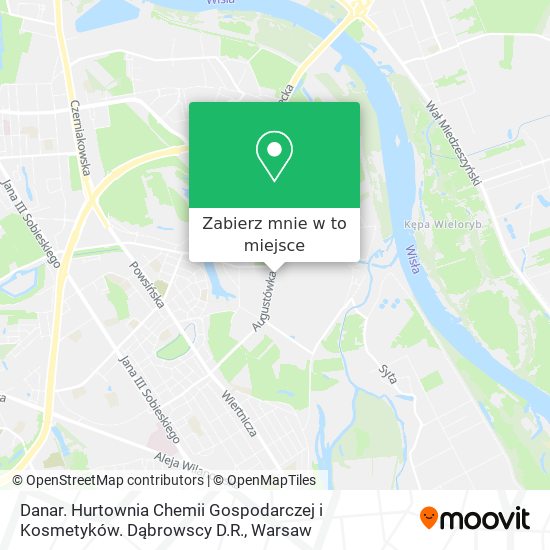 Mapa Danar. Hurtownia Chemii Gospodarczej i Kosmetyków. Dąbrowscy D.R.