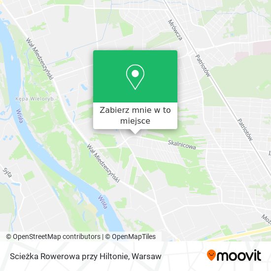 Mapa Scieżka Rowerowa przy Hiltonie