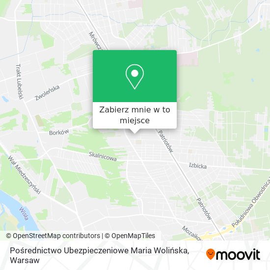 Mapa Pośrednictwo Ubezpieczeniowe Maria Wolińska