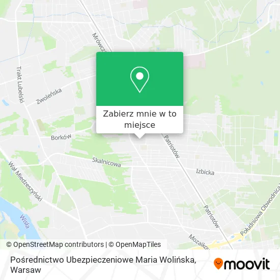 Mapa Pośrednictwo Ubezpieczeniowe Maria Wolińska