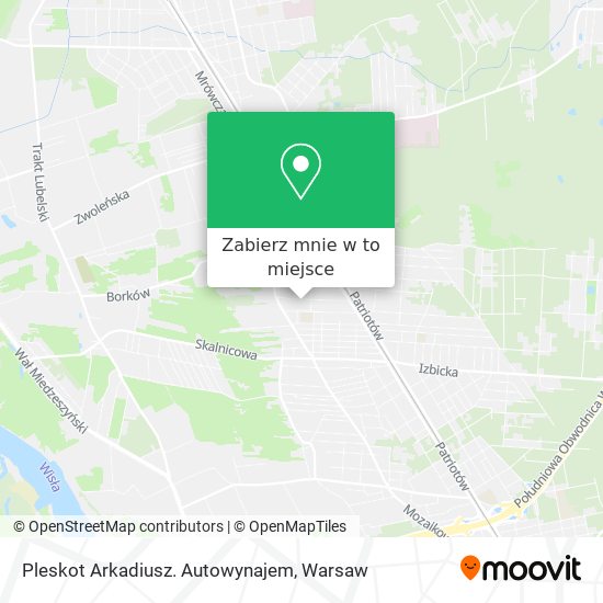 Mapa Pleskot Arkadiusz. Autowynajem