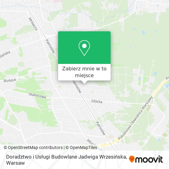 Mapa Doradztwo i Usługi Budowlane Jadwiga Wrzesińska