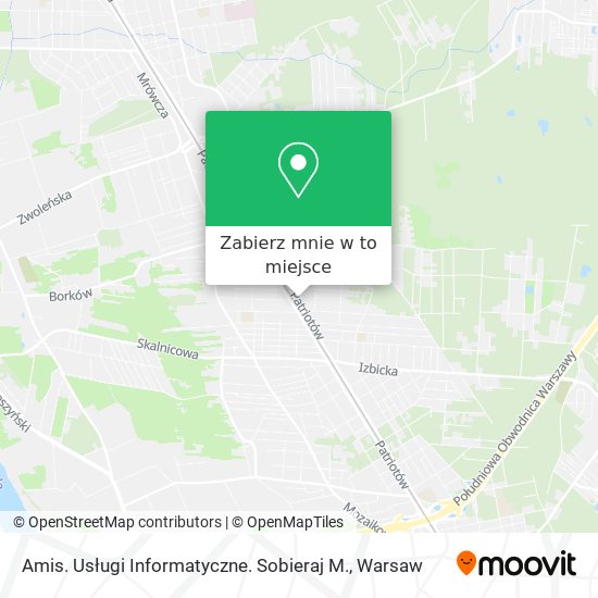 Mapa Amis. Usługi Informatyczne. Sobieraj M.