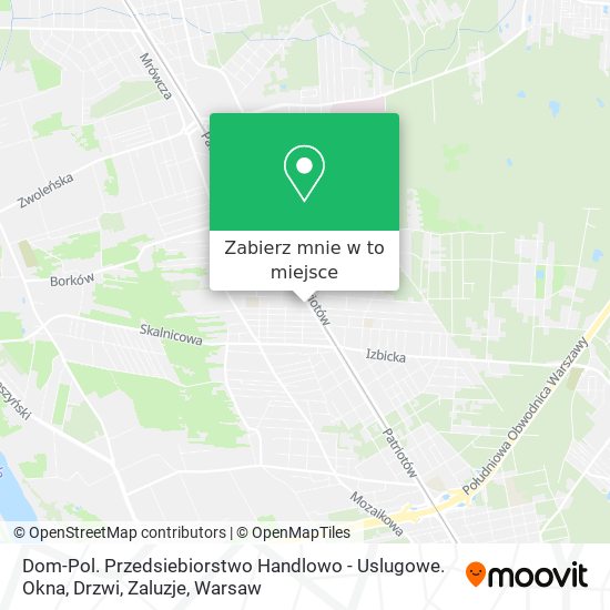 Mapa Dom-Pol. Przedsiebiorstwo Handlowo - Uslugowe. Okna, Drzwi, Zaluzje