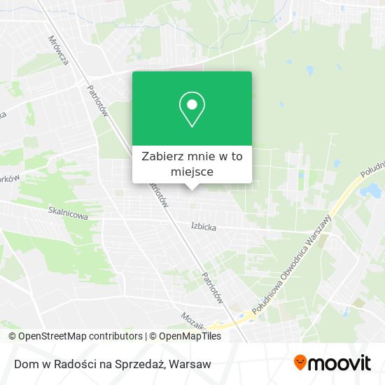 Mapa Dom w Radości na Sprzedaż