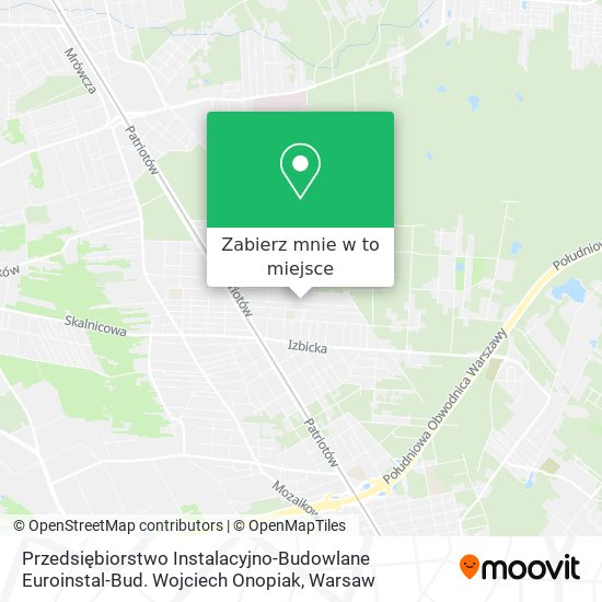 Mapa Przedsiębiorstwo Instalacyjno-Budowlane Euroinstal-Bud. Wojciech Onopiak