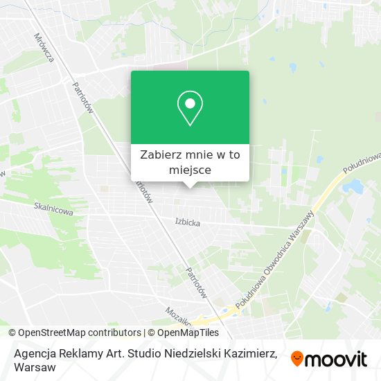 Mapa Agencja Reklamy Art. Studio Niedzielski Kazimierz