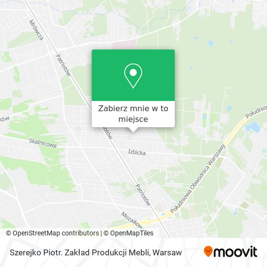 Mapa Szerejko Piotr. Zakład Produkcji Mebli