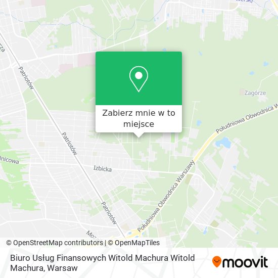 Mapa Biuro Usług Finansowych Witold Machura Witold Machura