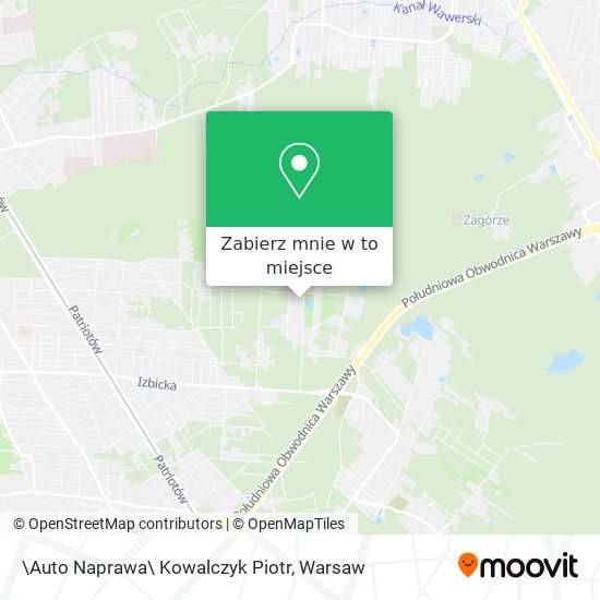 Mapa \Auto Naprawa\ Kowalczyk Piotr