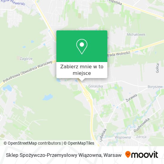 Mapa Sklep Spożywczo-Przemysłowy Wiązowna