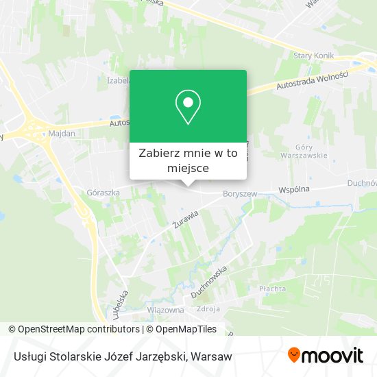 Mapa Usługi Stolarskie Józef Jarzębski