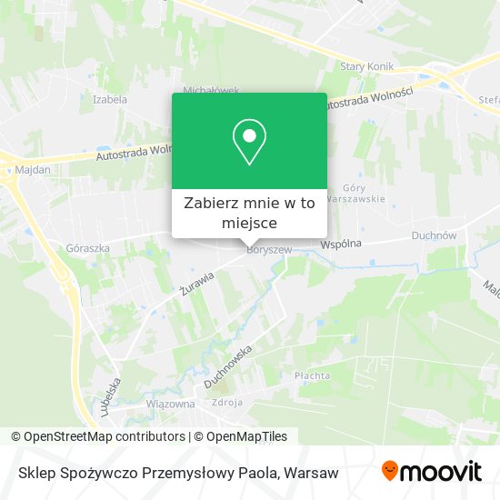 Mapa Sklep Spożywczo Przemysłowy Paola