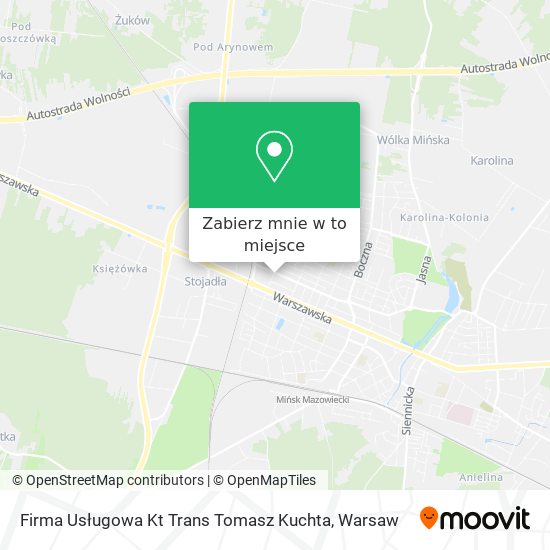 Mapa Firma Usługowa Kt Trans Tomasz Kuchta