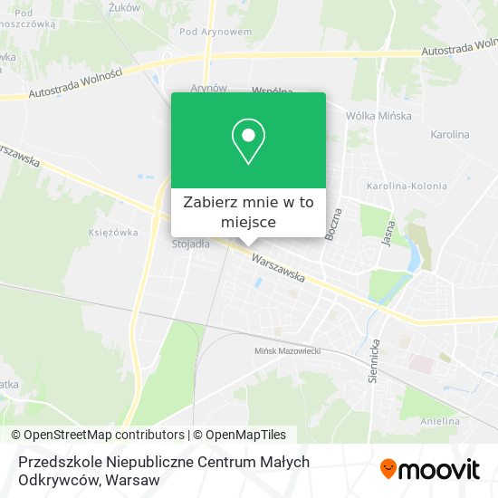 Mapa Przedszkole Niepubliczne Centrum Małych Odkrywców