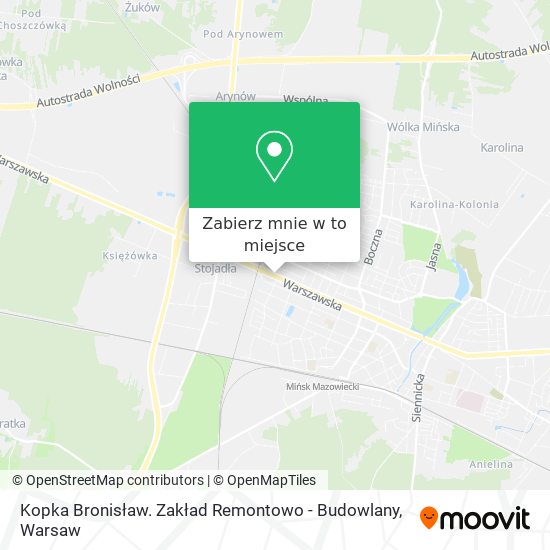 Mapa Kopka Bronisław. Zakład Remontowo - Budowlany