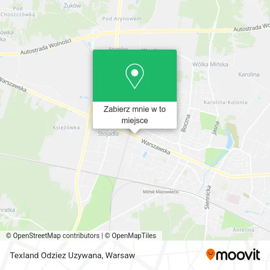 Mapa Texland Odziez Uzywana