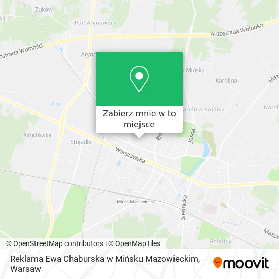 Mapa Reklama Ewa Chaburska w Mińsku Mazowieckim