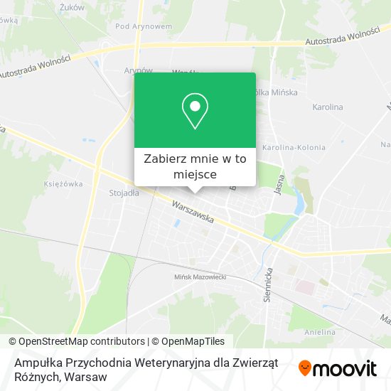 Mapa Ampułka Przychodnia Weterynaryjna dla Zwierząt Różnych