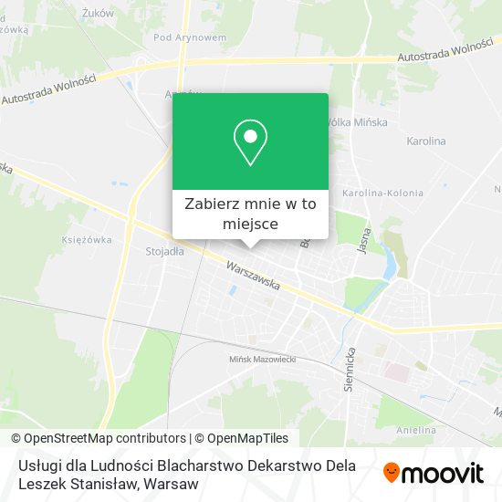 Mapa Usługi dla Ludności Blacharstwo Dekarstwo Dela Leszek Stanisław