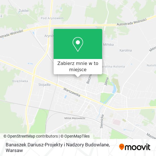 Mapa Banaszek Dariusz-Projekty i Nadzory Budowlane