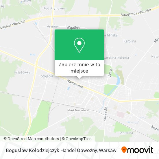 Mapa Bogusław Kołodziejczyk Handel Obwoźny