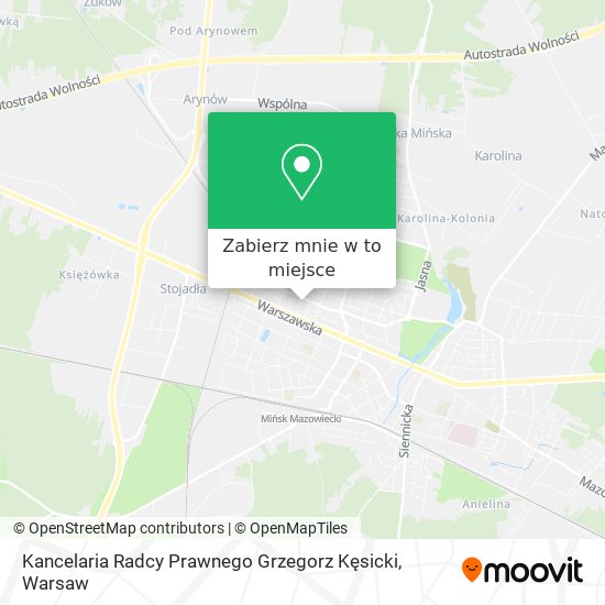 Mapa Kancelaria Radcy Prawnego Grzegorz Kęsicki