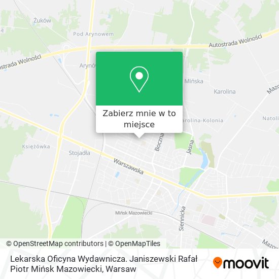 Mapa Lekarska Oficyna Wydawnicza. Janiszewski Rafał Piotr Mińsk Mazowiecki