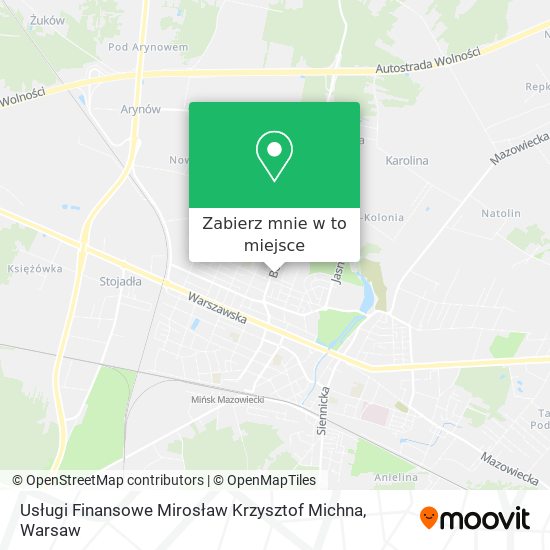 Mapa Usługi Finansowe Mirosław Krzysztof Michna