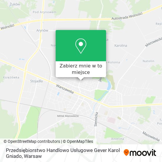 Mapa Przedsiębiorstwo Handlowo Usługowe Gever Karol Gniado