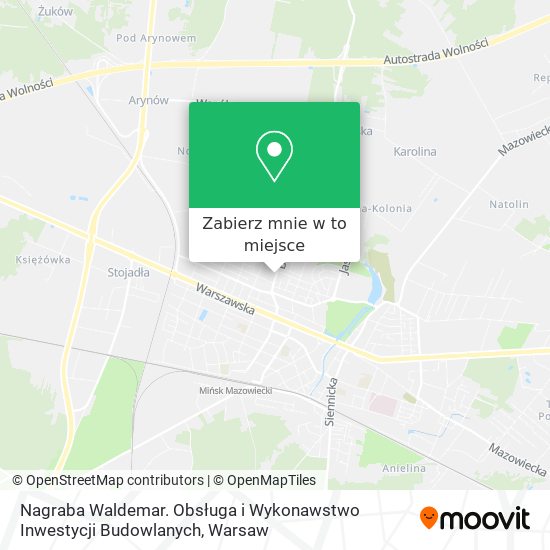 Mapa Nagraba Waldemar. Obsługa i Wykonawstwo Inwestycji Budowlanych