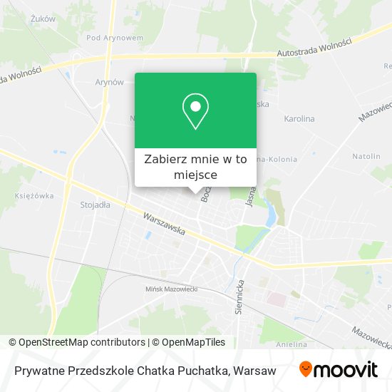 Mapa Prywatne Przedszkole Chatka Puchatka