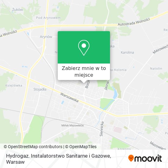 Mapa Hydrogaz. Instalatorstwo Sanitarne i Gazowe