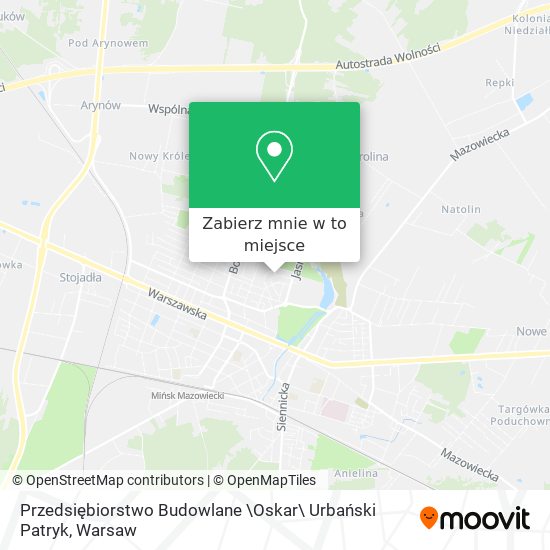 Mapa Przedsiębiorstwo Budowlane \Oskar\ Urbański Patryk