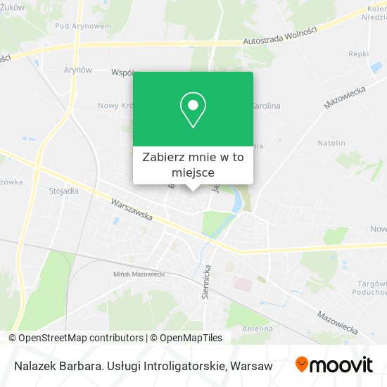 Mapa Nalazek Barbara. Usługi Introligatorskie