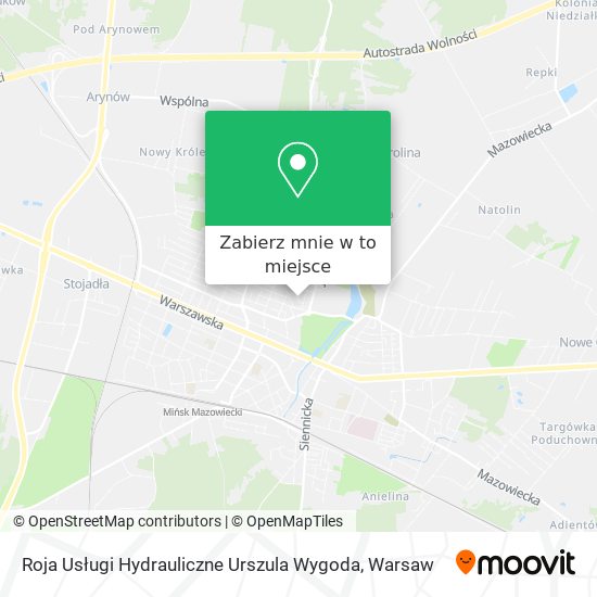 Mapa Roja Usługi Hydrauliczne Urszula Wygoda