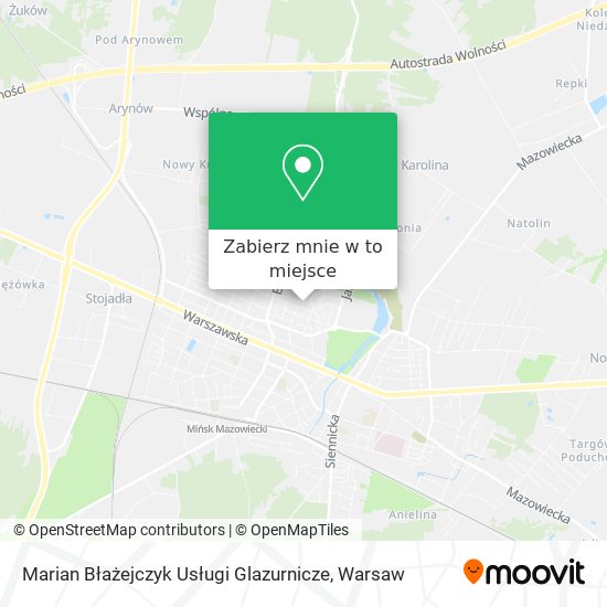 Mapa Marian Błażejczyk Usługi Glazurnicze