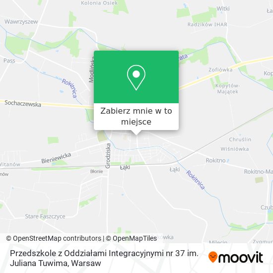 Mapa Przedszkole z Oddziałami Integracyjnymi nr 37 im. Juliana Tuwima