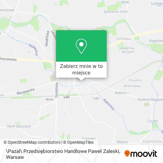 Mapa \Pazal\ Przedsiębiorstwo Handlowe Paweł Zaleski