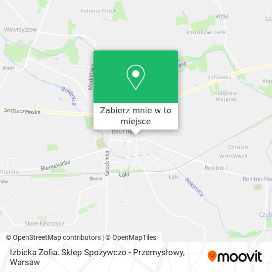 Mapa Izbicka Zofia. Sklep Spożywczo - Przemysłowy