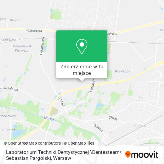 Mapa Laboratorium Techniki Dentystycznej \Dentesteam\ Sebastian Pargólski