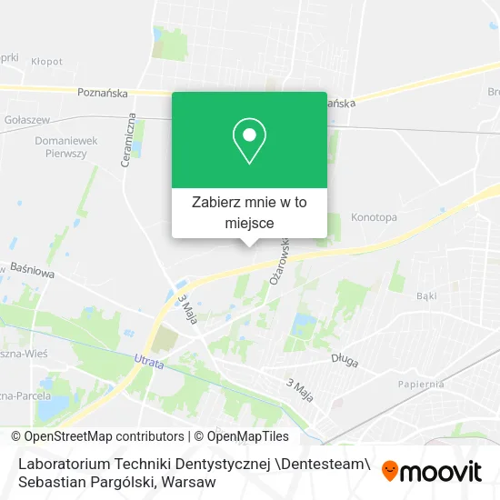 Mapa Laboratorium Techniki Dentystycznej \Dentesteam\ Sebastian Pargólski