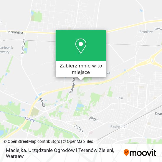 Mapa Maciejka. Urządzanie Ogrodów i Terenów Zieleni