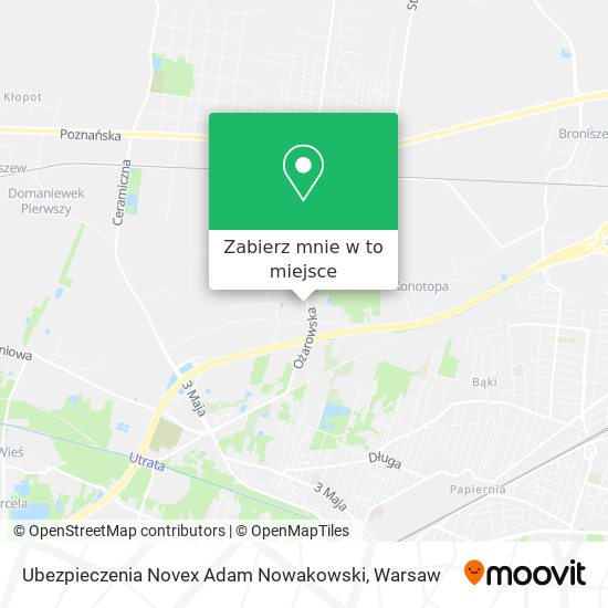 Mapa Ubezpieczenia Novex Adam Nowakowski