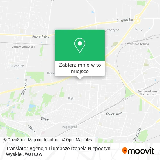 Mapa Translator Agencja Tłumacze Izabela Niepostyn Wyskiel