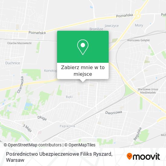 Mapa Pośrednictwo Ubezpieczeniowe Filiks Ryszard