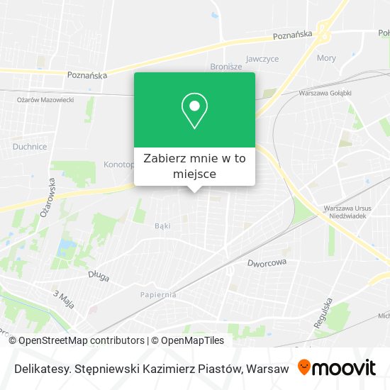 Mapa Delikatesy. Stępniewski Kazimierz Piastów