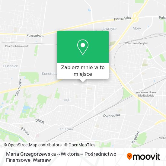 Mapa Maria Grzegorzewska ~Wiktoria~ Pośrednictwo Finansowe