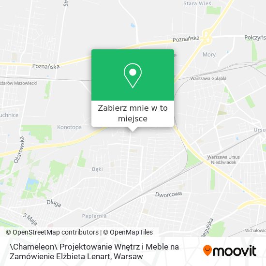 Mapa \Chameleon\ Projektowanie Wnętrz i Meble na Zamówienie Elżbieta Lenart